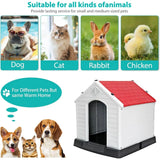 Large Plastic Dog House – Waterproof All-Weather Kennel with Air Vents & Elevated Floor (Indoor & Outdoor Use)