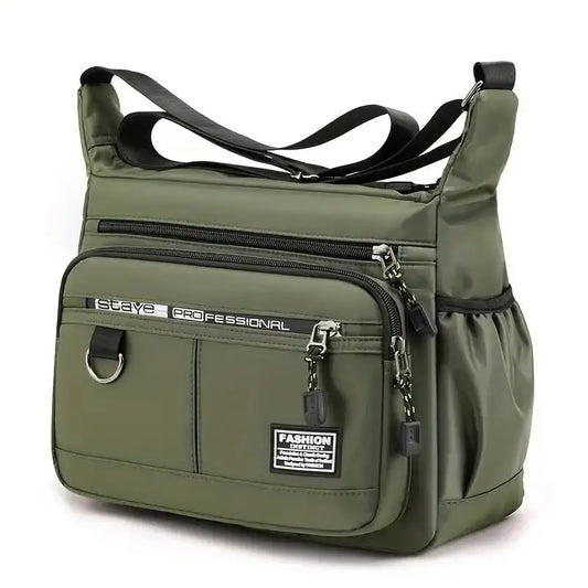 Men’s Waterproof Business Backpack – Wear-Resistant Multi-Pocket Shoulder & Messenger Bag for Work, Travel & Daily Use