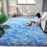 Soft Fluffy Rainbow Rug – Colorful Shaggy Carpet for Girls’ Bedroom, Nursery & Playroom Décor