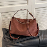 Women’s Suede Crossbody Hobo Bag – Adjustable Strap Satchel with Inner Pocket & Zipper Clutch for Work & Travel 👜✨