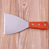 Set of 2 Large Stainless Steel Spatulas with Wooden Handles – Slotted & Solid Turner for Grilling, Iron-Plate, Pizza & Steak Cooking