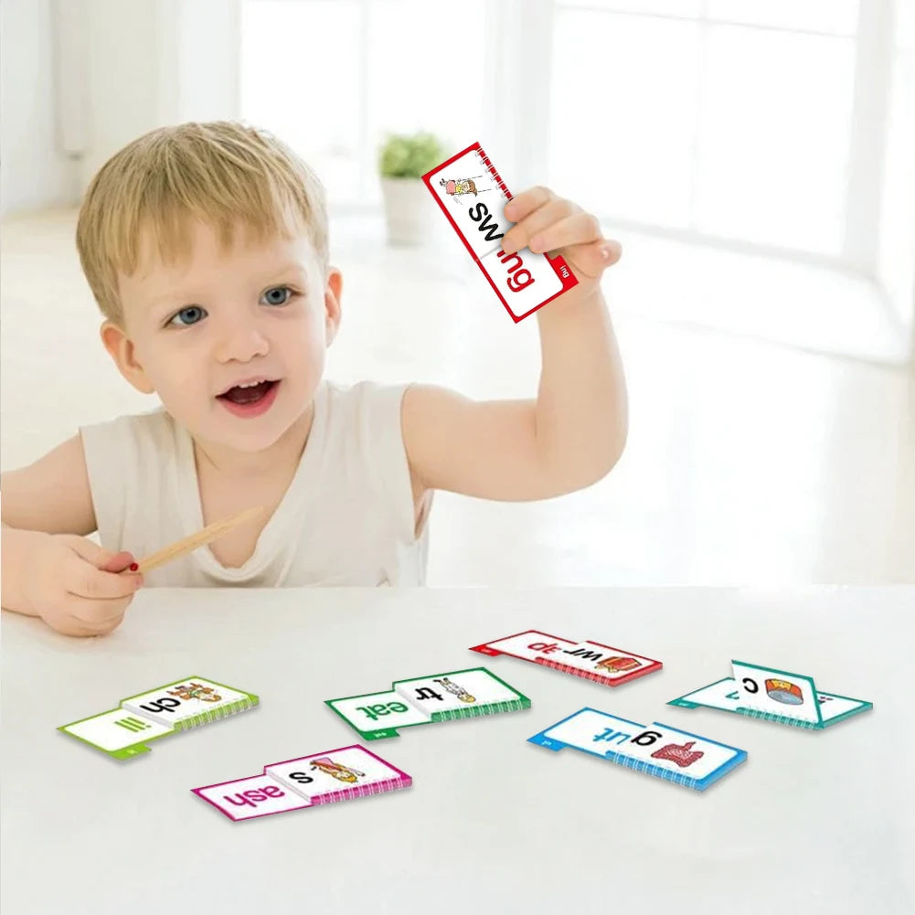 CVC Word Flip Chart – Montessori Phonics Spelling Builder | Educational Sight Words Game for Preschool & Kindergarten