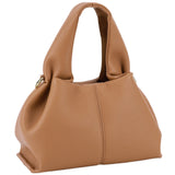 Women’s Soft Cloud Dumpling Bag – Solid Color PU Leather Clutch with Removable Strap, Retro Crossbody & Top Handle Purse
