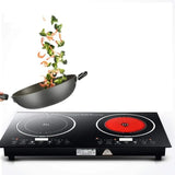 Portable Electric Induction Cooker 2200W Dual Induction Cooktop Double Burner