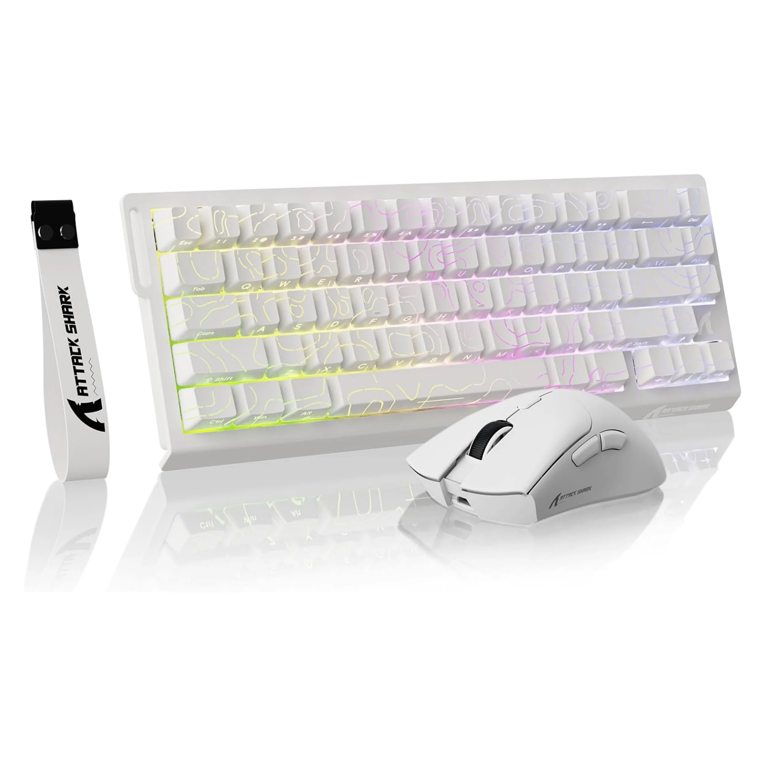 Mambasnake X Attack Shark X68 HE Gaming Keyboard and R1 Mouse Combo – 8KHz Magnetic Switch Keyboard with RGB Backlight & Precision Gamer Mouse