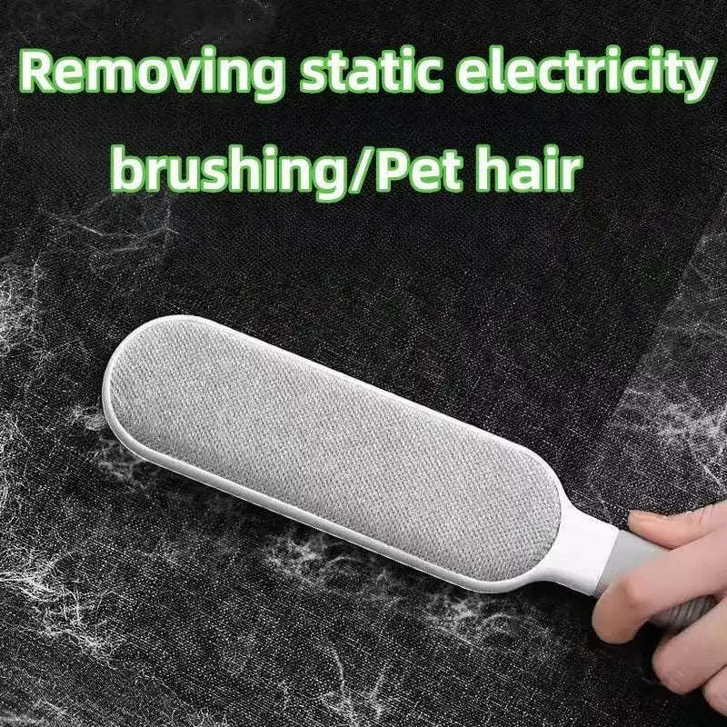 Clothes & Fabric Hair Removal Brush Set – Electrostatic Lint-Sticker & Suction Large Double-Pack