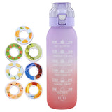 1000ml Fruit Flavor Water Bottle with 7 Aroma Rods – Large Capacity Scented Hydration for Outdoor & Travel
