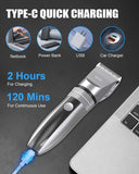 Sejoy Professional Electric Hair Trimmer – Cordless Men’s Hair Clipper & Beard Trimmer with Stainless Steel Blades & Quiet Motor
