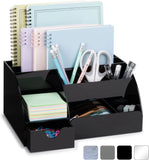 Multi-Compartment Desktop Organizer – 9-Slot Home & Office Shelf