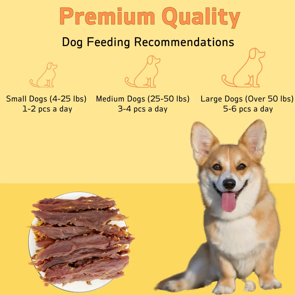 Duck Jerky Dog Treats – Made with Real Pure Duck, Healthy & Digestible Snacks for Small, Medium & Large Dogs (200g / 400g Packs)