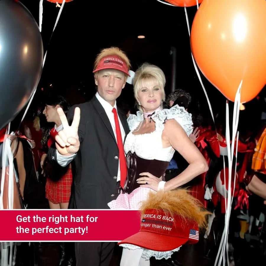 Zadin “Official President Donald T.” Hair-Visor Patriotic Adjustable Cap – Unisex