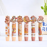 Kawaii Push-Pull Capybara Eraser – Soft School & Office Rubber Eraser for Kids