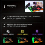 Acrylic Paint Set – 10 Neon & Glow-in-the-Dark Colors for Crafts, Canvas & Creative Projects 🎨✨