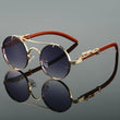Vintage Round Sunglasses – Retro Double Bridge Multicolor Shades for Men & Women, UV400 Luxury Fashion Eyewear