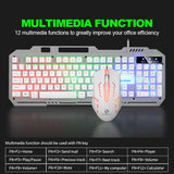 T25 Wired Keyboard & Mouse Set – LED Luminous Imitation Mechanical Tactile Gaming Keyboard with Ergonomic Mouse for PC & Laptop