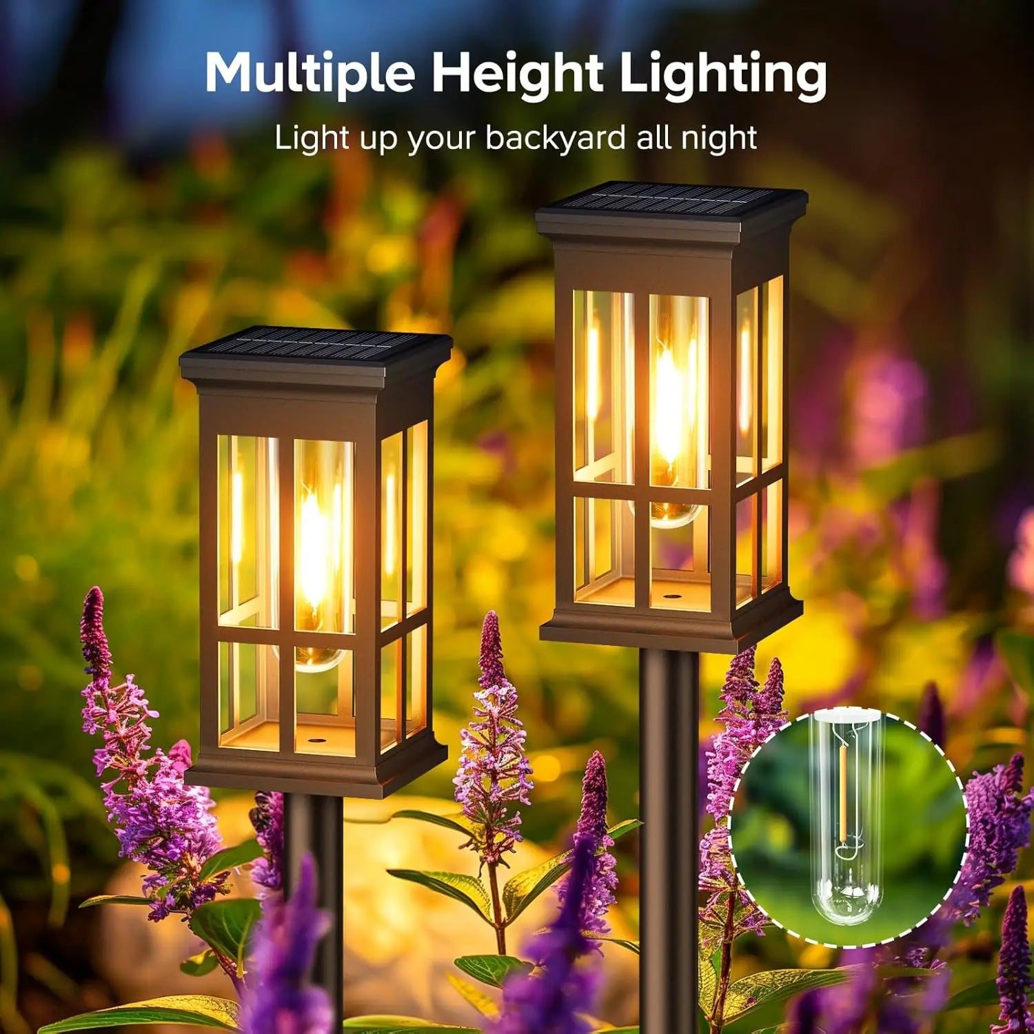 Solar Pathway Lights (2/6/8 Pack) – Super Bright Outdoor LED Lights for Patio, Garden & Sidewalk | Waterproof Energy-Saving Landscape Lamps