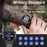 LIGE 1.39" Smart Watch for Men – Bluetooth Calling, Waterproof, Real-Time Heart Rate & Custom Dials