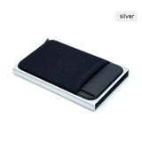 Slim Aluminum RFID Wallet – Automatic Pop-Up Credit Card Holder with Elastic Back Pouch 💳⚡