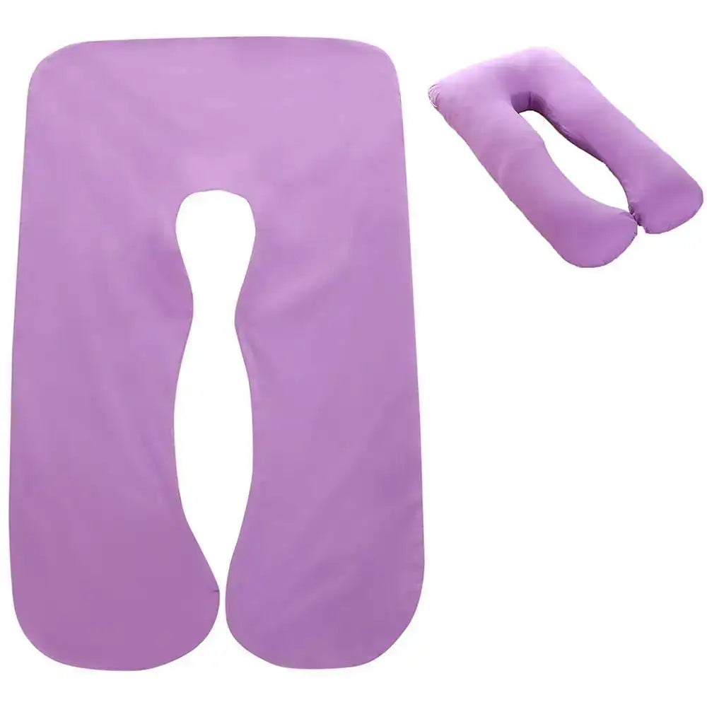 U-Shaped Maternity Cushion Cover 80 × 160 cm – Multi-Functional Cotton Pillowcase for Side Sleepers