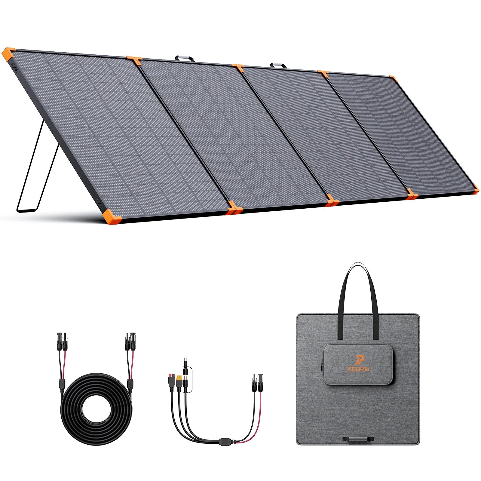 ZOUPW 450W Foldable Solar Panel – 38V Portable N-Type 16BB Solar Charger | High Efficiency, Lightweight Design for Power Station & Generator