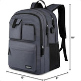 Unisex 15.6" Laptop Backpack – School Bookbag for Teen Boys & Girls | USB Charging Student Daypack