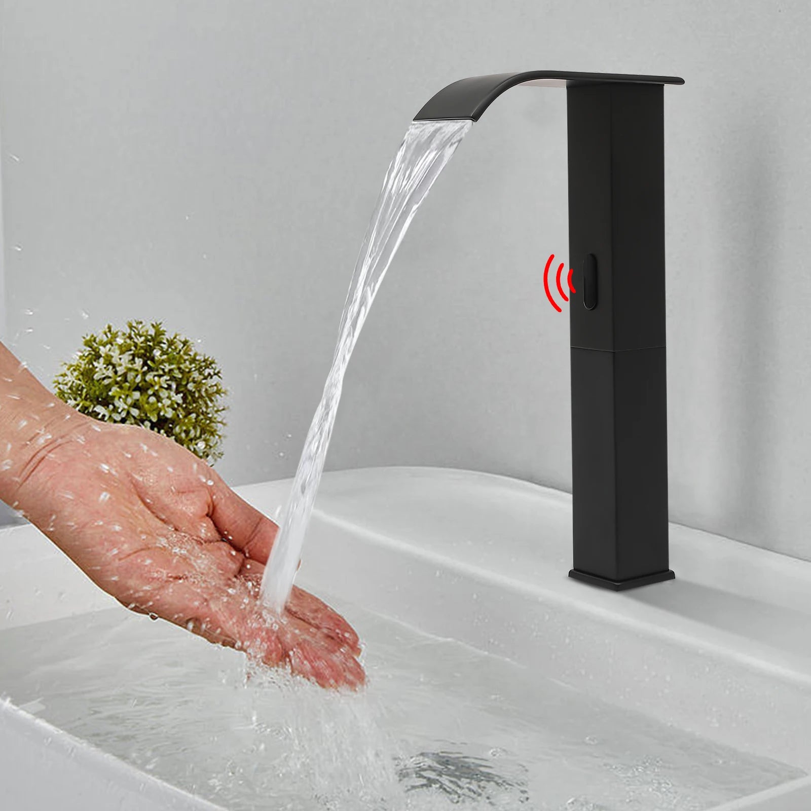 Infrared Touchless Sensor Faucet – Handle-Free Hot & Cold Mixer with Temperature Control