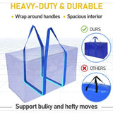 MegaMove 6-Pack Oversized Heavy-Duty Moving Bags with Zipper & Carry Handles – Space-Saving Storage Totes 🧳
