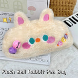 Adorable Cartoon Bear Plush Pencil Case – Large Capacity Stationery & Makeup Organizer