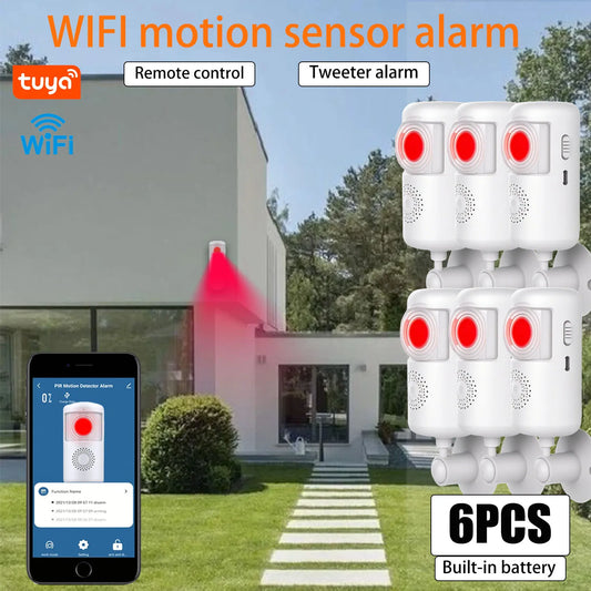 📡 WiFi Tuya Smart PIR Motion Detector – Battery-Powered Infrared Wireless Alarm System with App Alerts