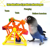 Bird Foraging Windmill Toy – Creative Rotating Parrot Feeder, Colorful Intelligence Training & Pecking Cage Toy