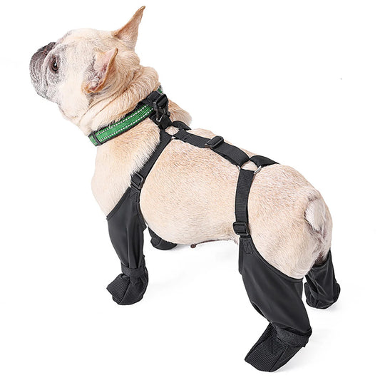Adjustable Protective Dog Pants – All-Weather Paw Protector with Auxiliary Strap for Winter Cold
