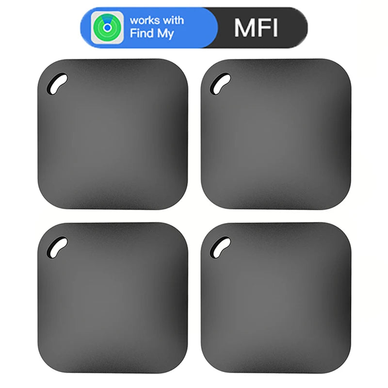 4-Pack Smart Tag Global Locator – Mini GPS Trackers Compatible with iOS Find My App for Keys, Wallets, Cars, Pets & Luggage