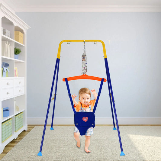 Baby Door Jumper & Exerciser – Adjustable Hanging Bouncing Swing Chair with Safety Buckle, Hammock Seat for Indoor & Outdoor Play