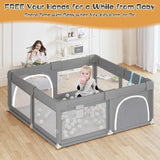 150 cm Baby & Toddler Indoor/Outdoor Playpen – Thickened Steel Pipe Frame with Anti-Collision Cloth Panels
