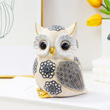 Resin Owl Sculpture Set – Cute Decorative Bird Figurines for Desktop, Home & Office Art Décor