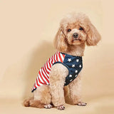 American Flag Patriotic Dog Bandana & Bow Tie Set – Adjustable Pet Neckerchief for Dogs & Cats