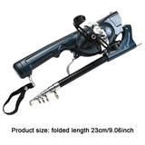 “Portable Folding Telescopic Fishing Rod Set – Stainless Steel Mini Fishing Pole with Reel & Line for Travel”