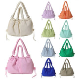 Women’s puffer tote bag – large-capacity nylon puffy handbag with adjustable crossbody strap, solid-color fashion purse for shopping & travel