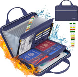 Fireproof File Organizer – 13-Compartment Expanding Folder with Zipper, Handles & Labels 🔥