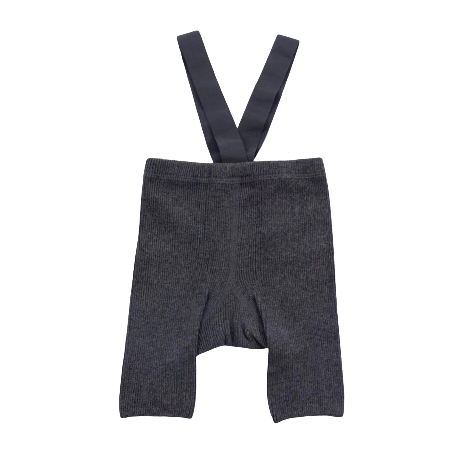 Infant Solid Color Suspender Tights – High Waist Knitted Leggings for Baby Boys & Girls, Stylish Toddler Outfit