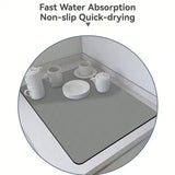 Absorbent Dish Drying Mat for Kitchen Counter – Non-Slip Rubber-Backed Quick-Dry Pad 🧼💧