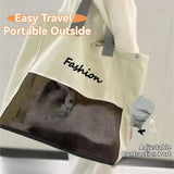 Cat & Small Dog Carrier Bag – Soft-Sided Foldable Tote with Breathable Mesh, Adjustable Travel Bag for Pets