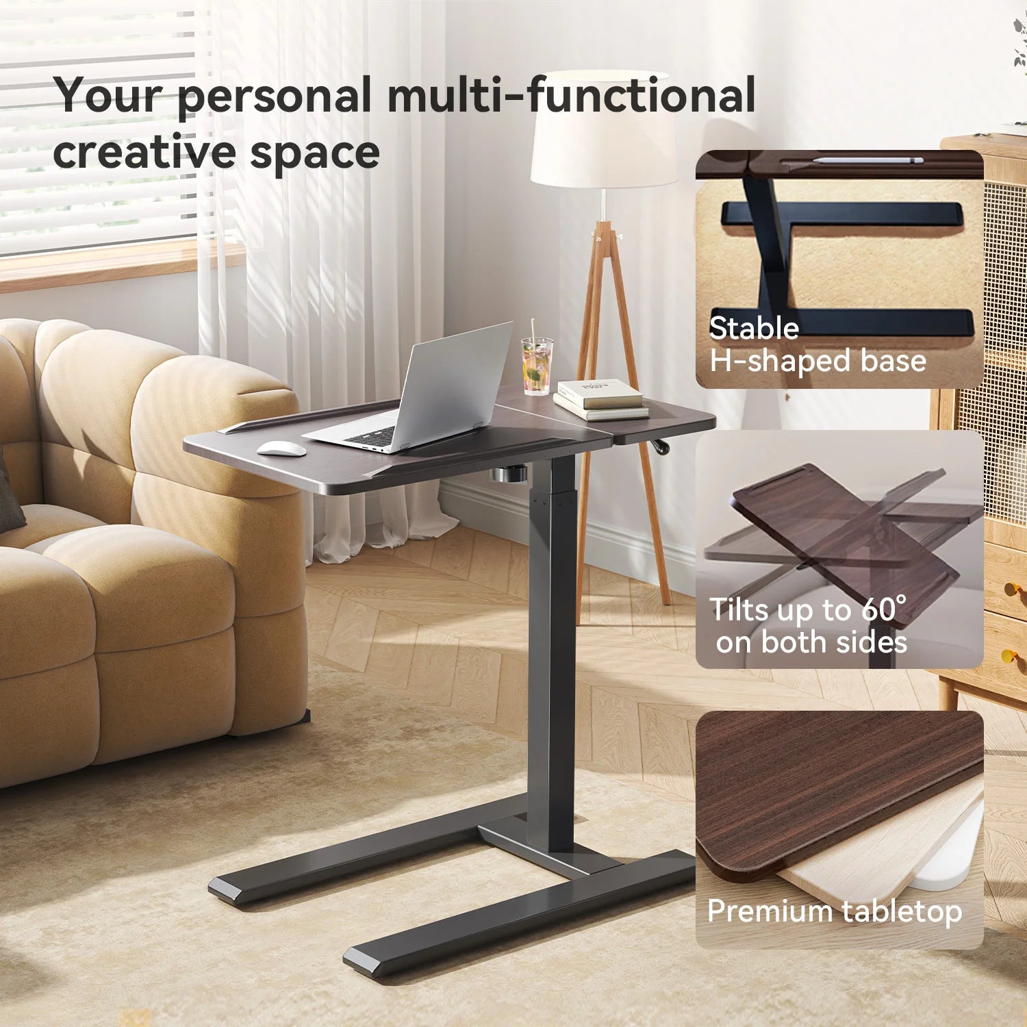 2-Piece Adjustable Standing Desk – Ergonomic Workstation for Sitting & Standing with Easy Assembly