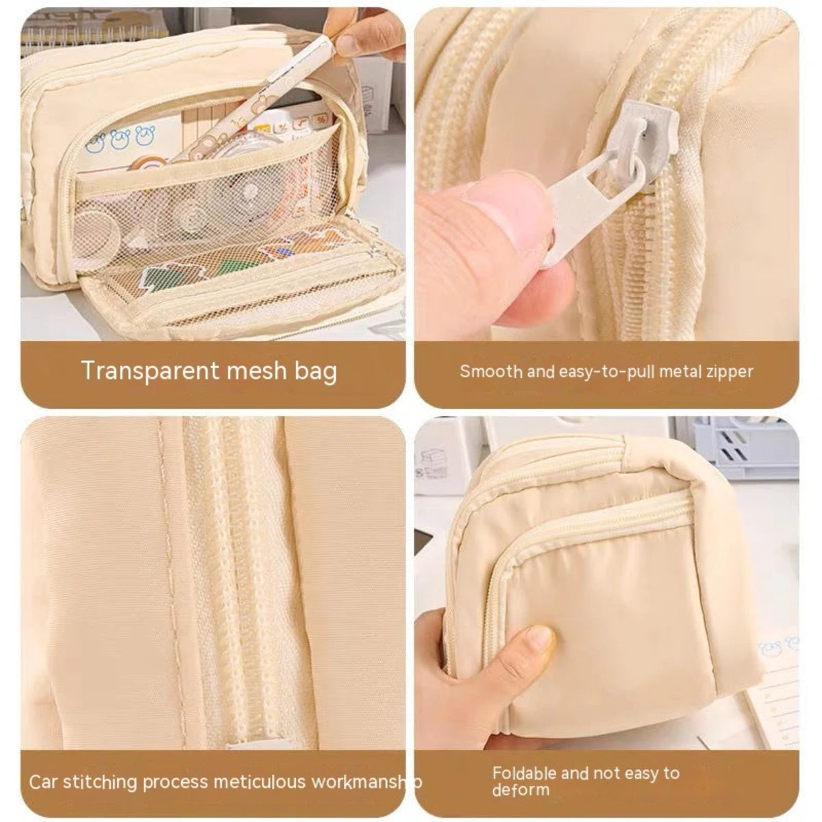 Large Capacity Pencil Case – Portable Pen & Pencil Pouch for School, Office & Gifts