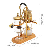 400 ml Siphon Vacuum Coffee Maker Set – Stainless Steel & Wood Base Coffee & Tea Brewer