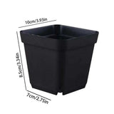 Reusable 50-Piece Square Seeding Cups Starter Pots with Drainage Holes – Nursery Planting Set
