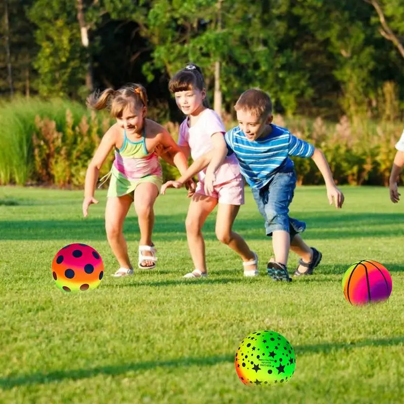 6″ Colorful Inflatable Playground Ball – PVC Sports Kickball & Handball