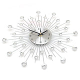 13-Inch Crystal Glass Wall Clock – Silent Movement Luxury Wall Clock for Living Room & Home Décor