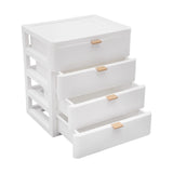White 4-Tier Desktop Storage Drawer Organizer – 26 × 20 × 29 cm Desk Drawer Box for Office & Home