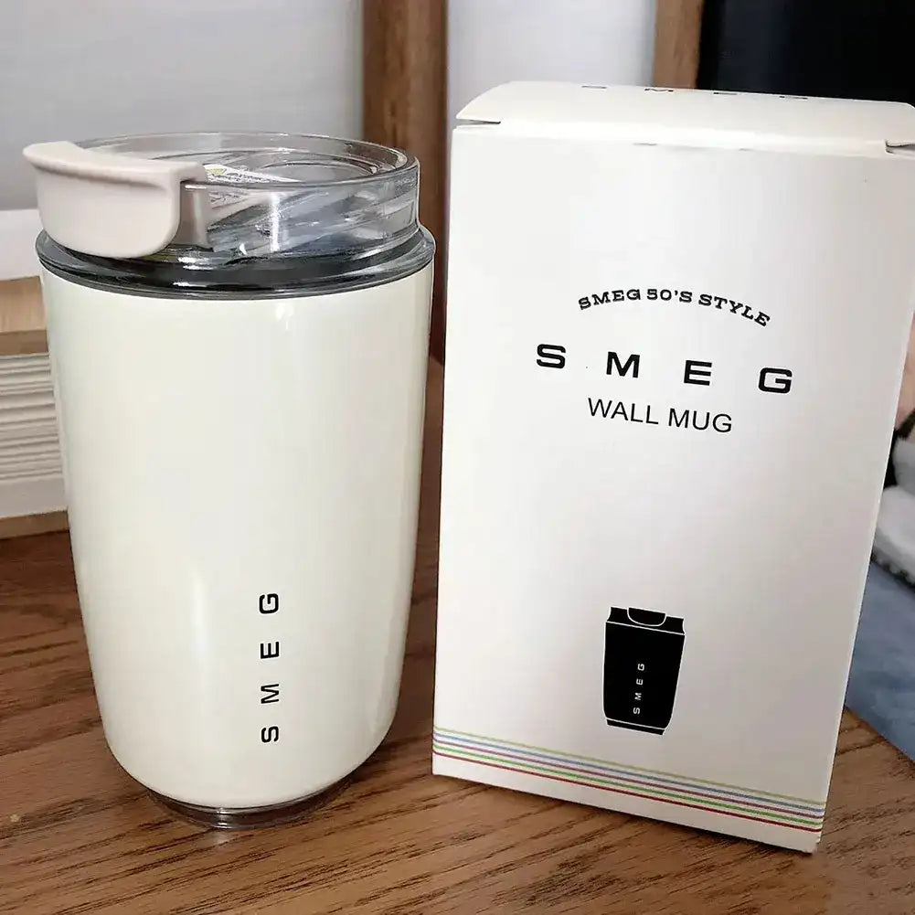 “320ml Vacuum Insulated Water Bottle – Dual-Purpose Stainless Steel Thermal Coffee Thermos for Outdoor Camping & Hiking”
